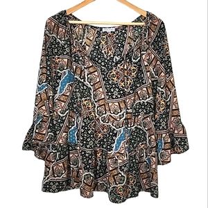 Floral& Ivy boho top size L